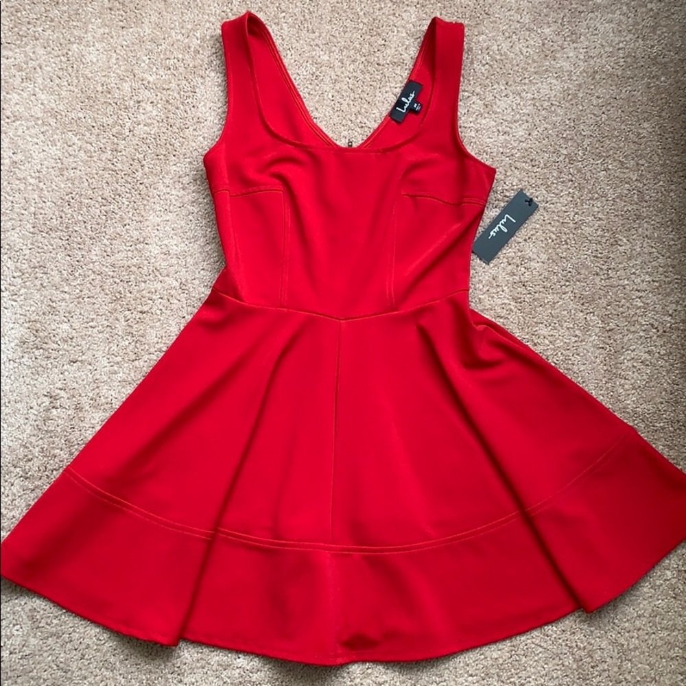 Red Sleeveless Fit & Flare/Skater Dress